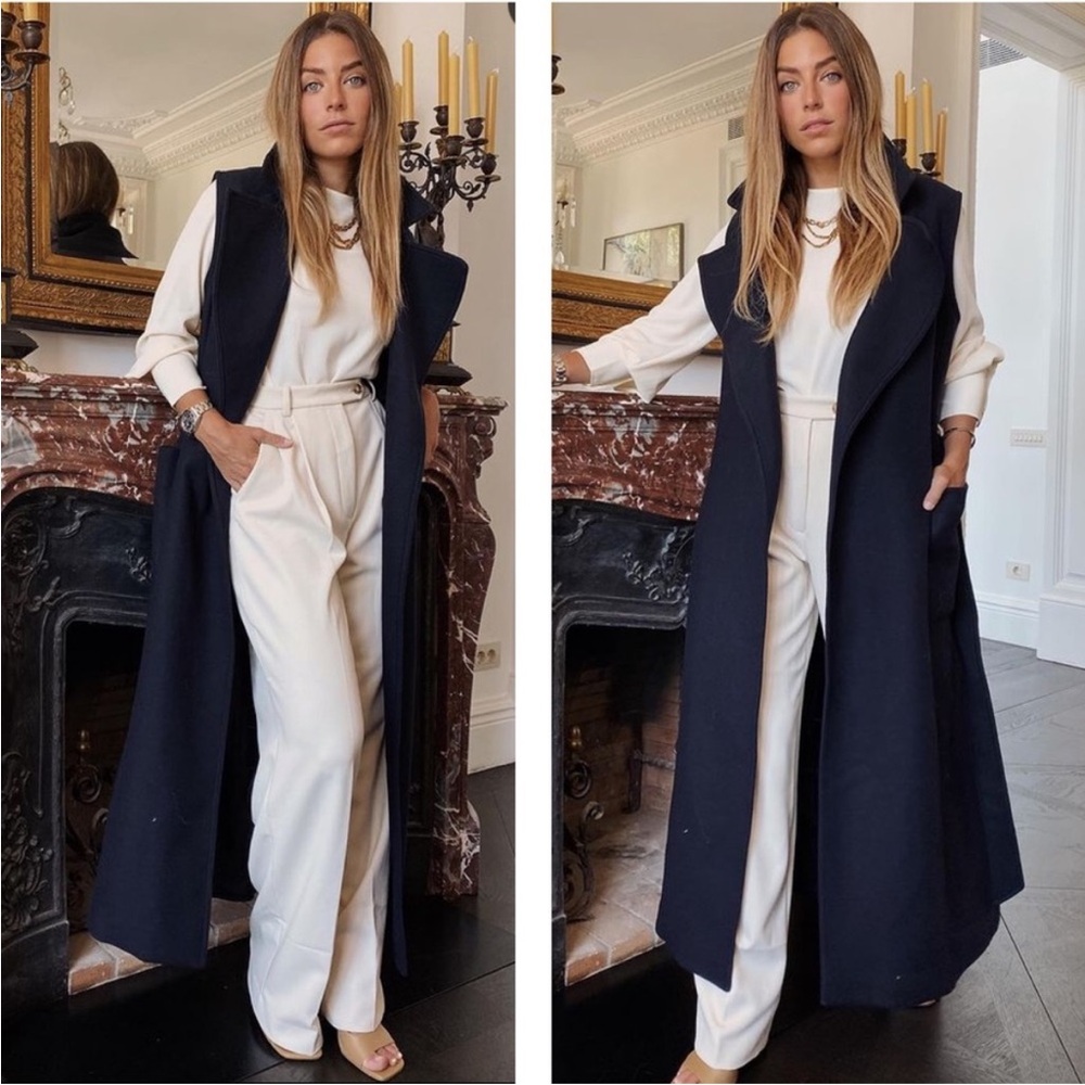NWT H&M X Giuliva Sleevless Coat